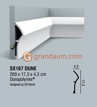 Напольный плинтус с гладким профилем Orac Decor SX167
