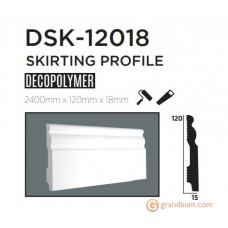 Напольный плинтус с гладким профилем Decolux DSK12018