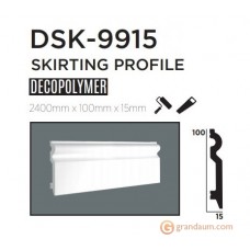 Напольный плинтус с гладким профилем Decolux DSK9915